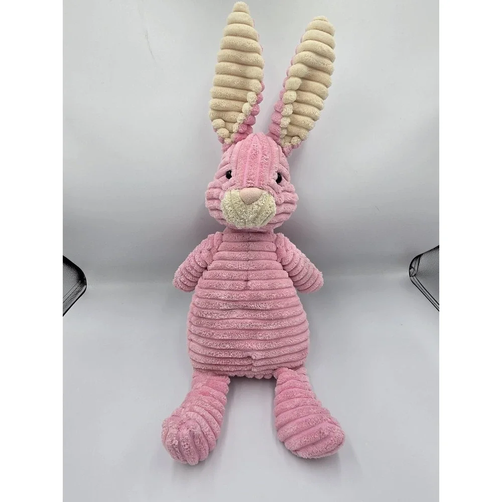 JELLYCAT Medium Cordy Roy Bunny Hare Plush Stuffed Animal Pink & Cream